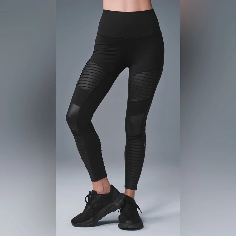 Alo Yoga 7/8 High-Waist Moto Legging Black XS